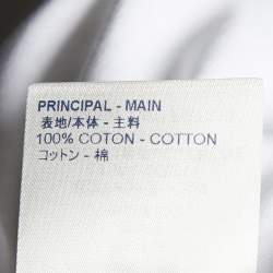 Pre Owned Louis Vuitton White Cotton Knit LV Stamp T-shirt XL