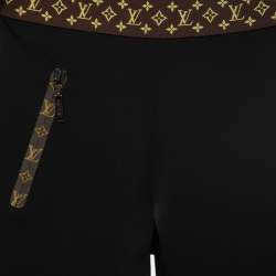 Louis Vuitton Black Neoprene Monogram Elastic Waist Leggings S