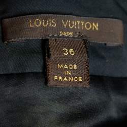 Louis Vuitton Yellow Metallic Devore Midi Skirt S