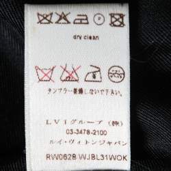 Louis Vuitton Black Wool Crepe Gathered Neck Top S