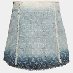 Louis Vuitton Ombre Denim Monogram Skirt