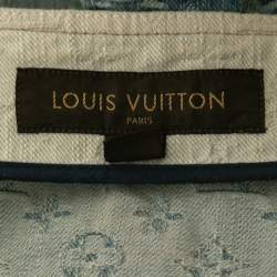 Louis Vuitton Blue Monogram Ombre Effect Jacquard Denim Mini Skirt M