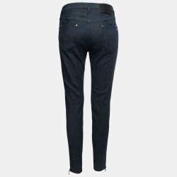 Pre Owned Louis Vuitton Dark Blue Denim Skinny Jeans L Waist 31"