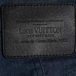 Pre Owned Louis Vuitton Dark Blue Denim Skinny Jeans L Waist 31"