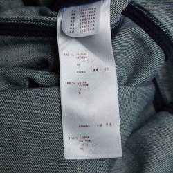 Louis Vuitton Blue Monogram Denim Zip-Up Dress S