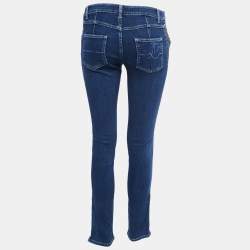Pre Owned Louis Vuitton Dark Blue Denim Skinny Jeans M Waist 30"