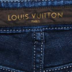 Pre Owned Louis Vuitton Dark Blue Denim Skinny Jeans M Waist 30"