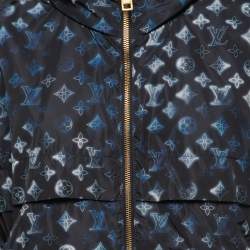 Louis Vuitton Black/Blue Mahina Monogram Synthetic Parka Jacket S