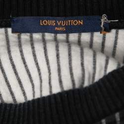 Louis Vuitton Black Cotton Quilted 3D Chain Effect Sweatshirt XS