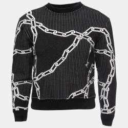 Louis Vuitton Black Cotton Quilted 3D Chain Effect Sweatshirt XS Louis  Vuitton