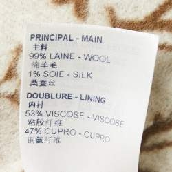 Louis Vuitton Brown Wool Monogram Belted Wrap Coat M
