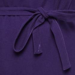 Louis Vuitton Purple Cotton Polo T shirt Dress M