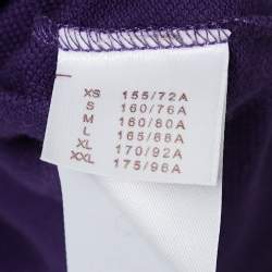 Louis Vuitton Purple Cotton Polo T shirt Dress M