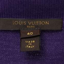 Louis Vuitton Purple Cotton Polo T shirt Dress M