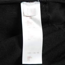 Pre Owned Louis Vuitton Black Knit & Leather Inset Sleeveless Dress L