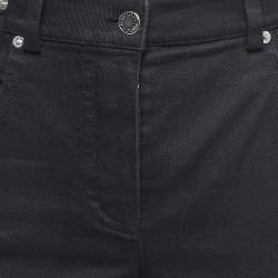 Louis Vuitton Black Denim Braided Stripe Detail Jeans M Waist 32"
