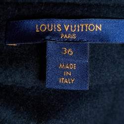 Louis Vuitton Black Monogram A-Line Wool Silk Mini Skirt S