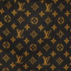 Louis Vuitton Black Monogram A-Line Wool Silk Mini Skirt S