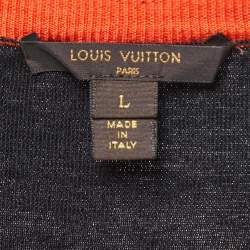 Pre Owned Louis Vuitton Black Cashmere & Silk Knit Embellished Top L