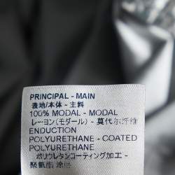 Louis Vuitton Metallic Grey Metallic Coated Modal Hooded Zip Front Jacket M