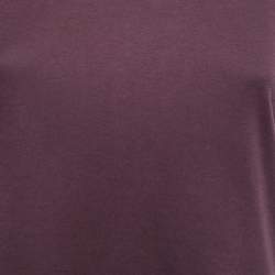 Louis Vuitton Purple Cotton Neck Charm Detail Tank Top L
