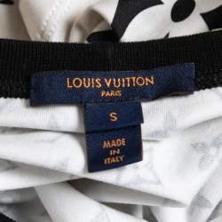 Pre Owned Louis Vuitton Black/Cream Monogram Cotton T-Shirt S