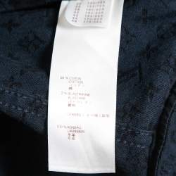 Louis Vuitton Navy Blue Monogram Jacquard Denim Blazer M