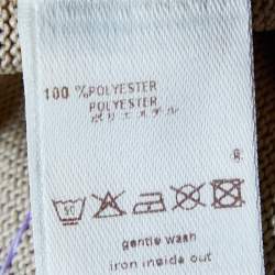Pre Owned Louis Vuitton Beige Knit Striped Sequined Mini Skirt L
