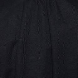 Louis Vuitton Black Denim Ruffled Crop Jacket M