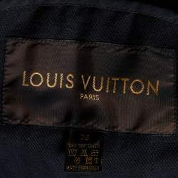 Louis Vuitton Black Denim Ruffled Crop Jacket M