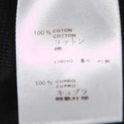 Louis Vuitton Black Cotton Knit Single Breasted Blazer S