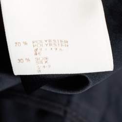 Louis Vuitton Black Silk Blend Bow Detail Top M