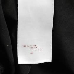 Pre Owned Louis Vuitton Black Cotton Double Breasted Belted Mini Dress L