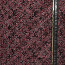 Louis Vuitton Bordeaux Tweed Zip Front Coat S