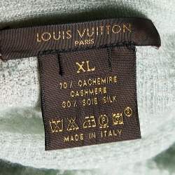 Louis Vuitton Light Green Cashmere & Silk Knit Cardigan XL