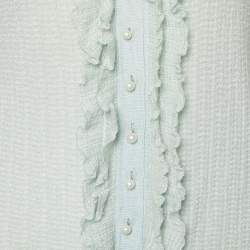 Louis Vuitton Light Green Cashmere & Silk Knit Cardigan XL