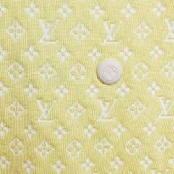 Louis Vuitton Yellow Monogram Silk Knit Sweater Top M