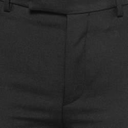 Louis Vuitton Black Wool & Mohair Formal Pants S