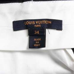 Louis Vuitton Black Wool & Mohair Formal Pants S