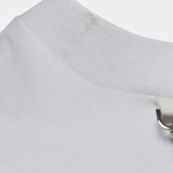 Louis Vuitton White Logo Patch Globe Print Cotton Crew Neck Half Sleeve T-Shirt XS
