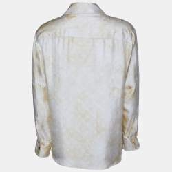 Louis Vuitton Monogram Cloud Masculine Shirt Green Silk ref.935945