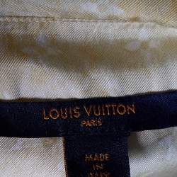 Louis Vuitton Yellow Silk Monogram Cloud Masculine Shirt M