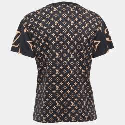 Louis Vuitton Black Monogram Print Cotton Crew Neck Short Sleeve T-Shirt M