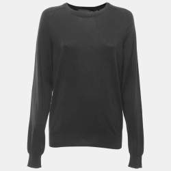 Pre Owned Louis Vuitton Black Knit Crew Neck Sweater S