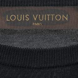 Pre Owned Louis Vuitton Black Knit Crew Neck Sweater S