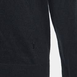 Pre Owned Louis Vuitton Black Knit Crew Neck Sweater S