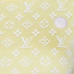 Pre Owned Louis Vuitton Multicolor Silk Logo Jacquard Knit T-Shirt XS
