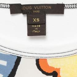 Louis Vuitton Multicolor Floral Print Silk & Cotton Short Sleeve T-Shirt XS