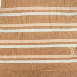 Louis Vuitton Beige Striped Wool Round Neck Jumper M