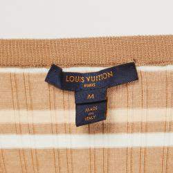 Louis Vuitton Beige Striped Wool Round Neck Jumper M